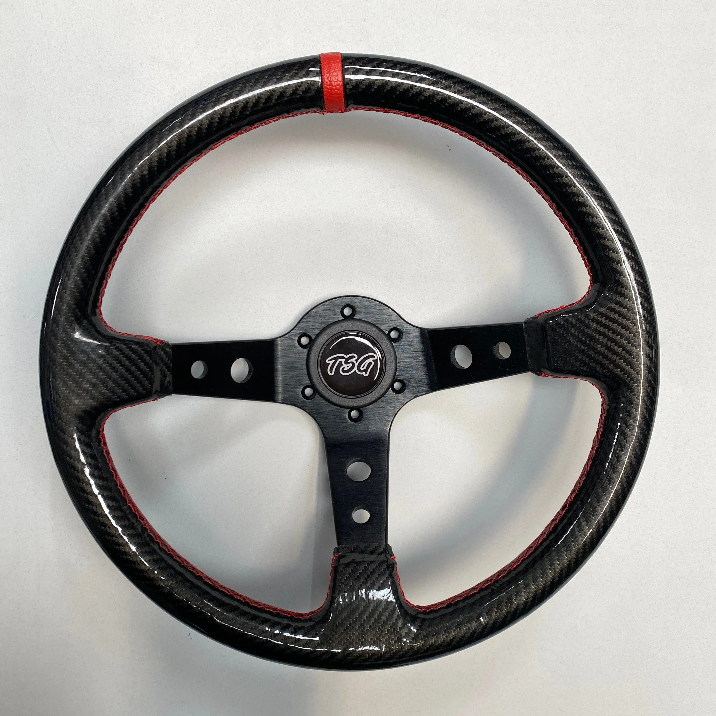 'TSG' Carbon Wrapped Steering Wheel 350mm