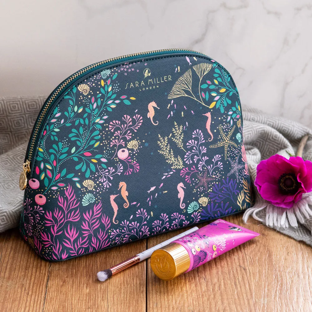Underwater Spa Large Navy Cosmetic Bag