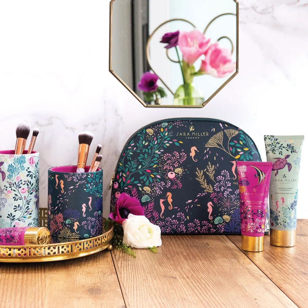 Underwater Spa Large Navy Cosmetic Bag