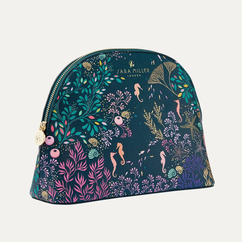 Underwater Spa Large Navy Cosmetic Bag