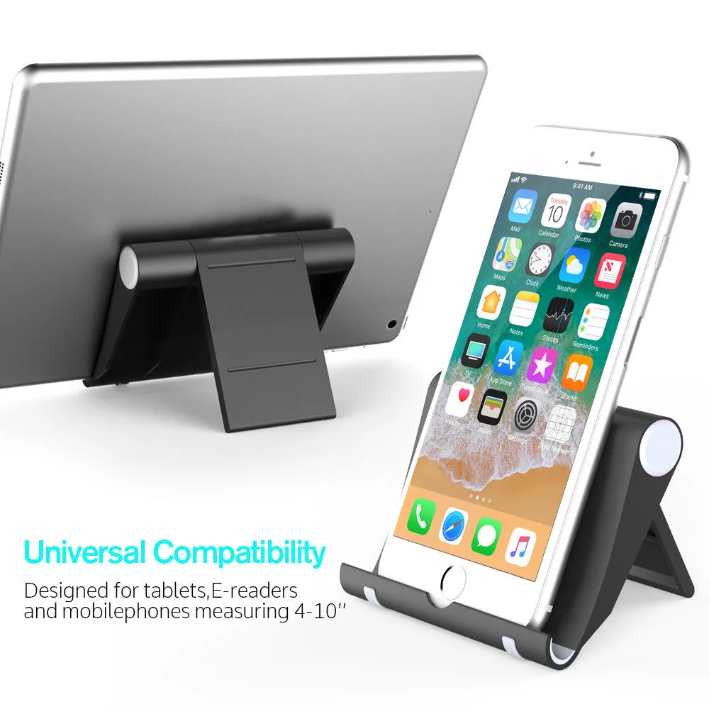 Universal Adjustable Portable Desk Tablet Stand Holder for All Smart-Phone iPad Air black