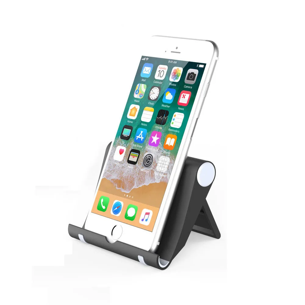 Universal Adjustable Portable Desk Tablet Stand Holder for All Smart-Phone iPad Air black