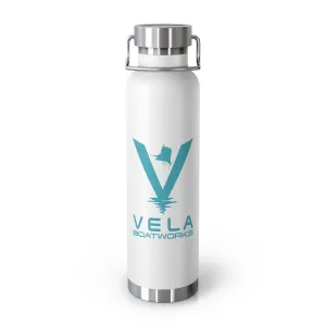 Vela Sailfish Teal Logo 22oz Vacuum Insulated Bottle
