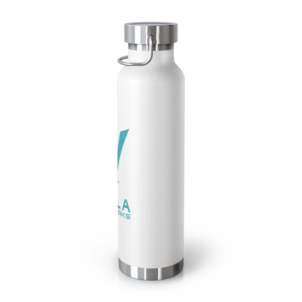 Vela Sailfish Teal Logo 22oz Vacuum Insulated Bottle
