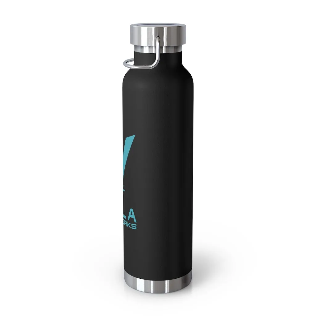 Vela Sailfish Teal Logo 22oz Vacuum Insulated Bottle