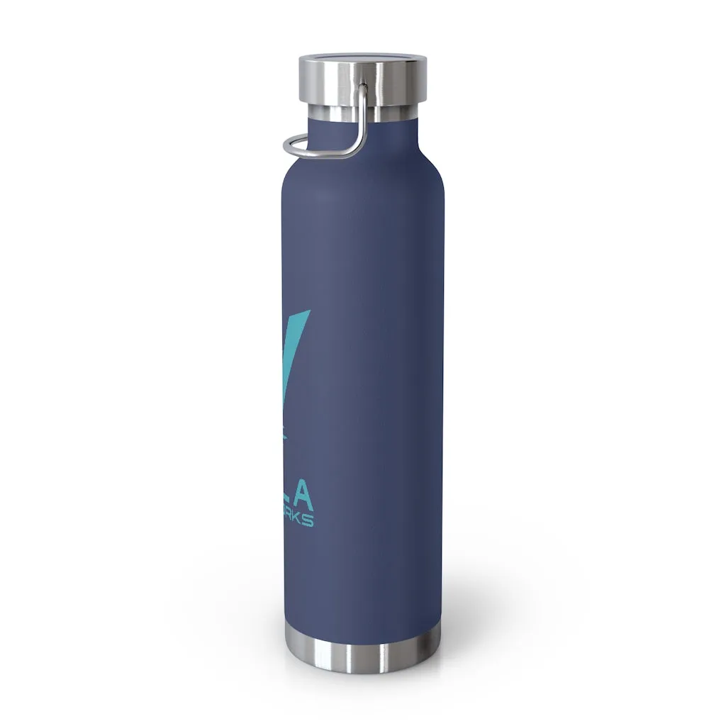 Vela Sailfish Teal Logo 22oz Vacuum Insulated Bottle