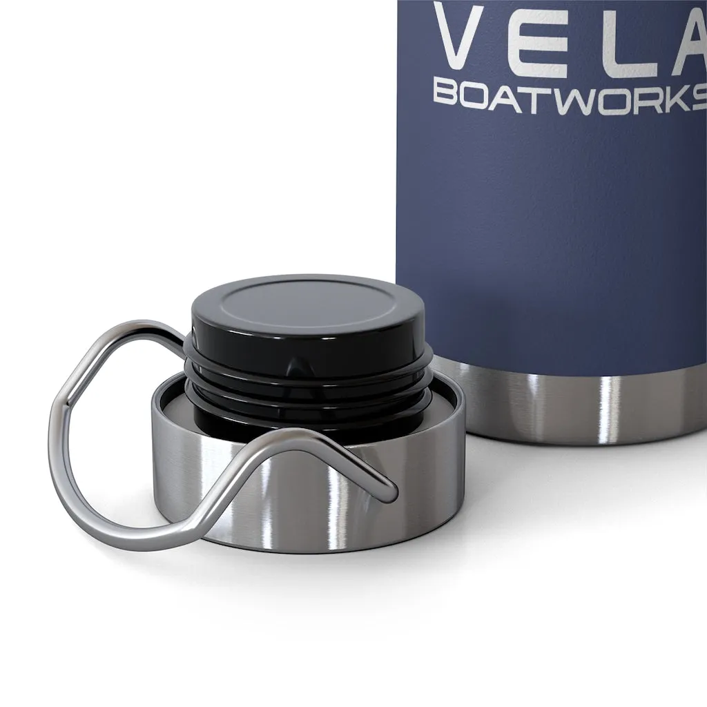 Vela White Logo 22oz Vacuum Insulated Bottle