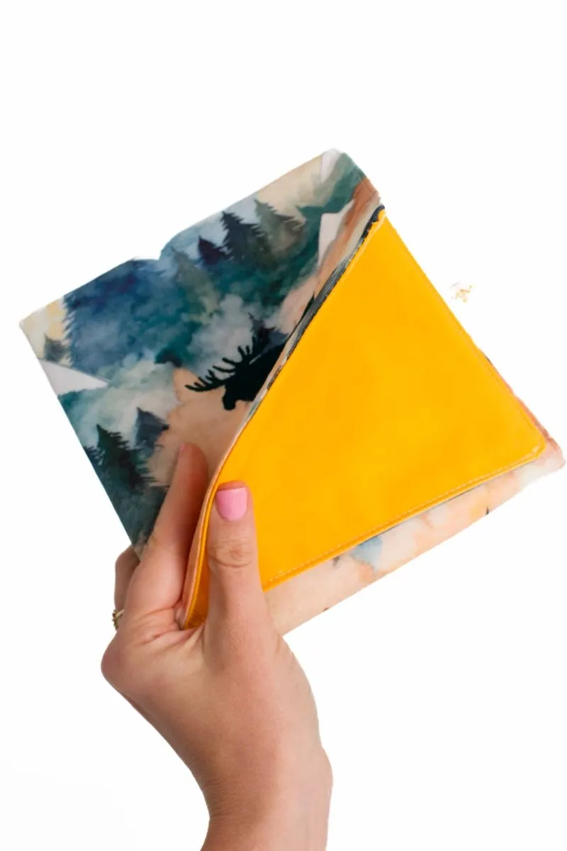 Watercolor Moose Baby Changing Mat