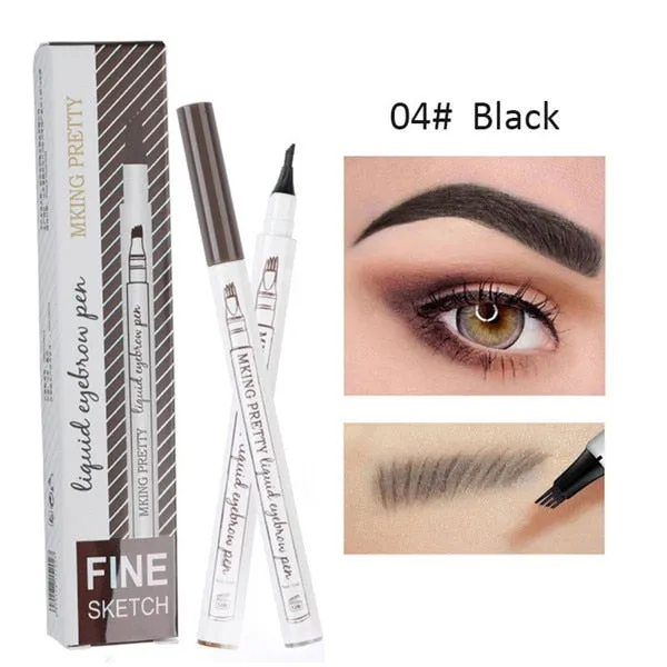 Waterproof Natural Eyebrow Pen Four-claw