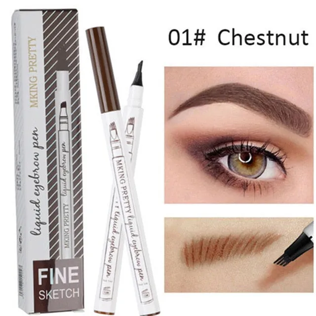 Waterproof Natural Eyebrow Pen Four-claw
