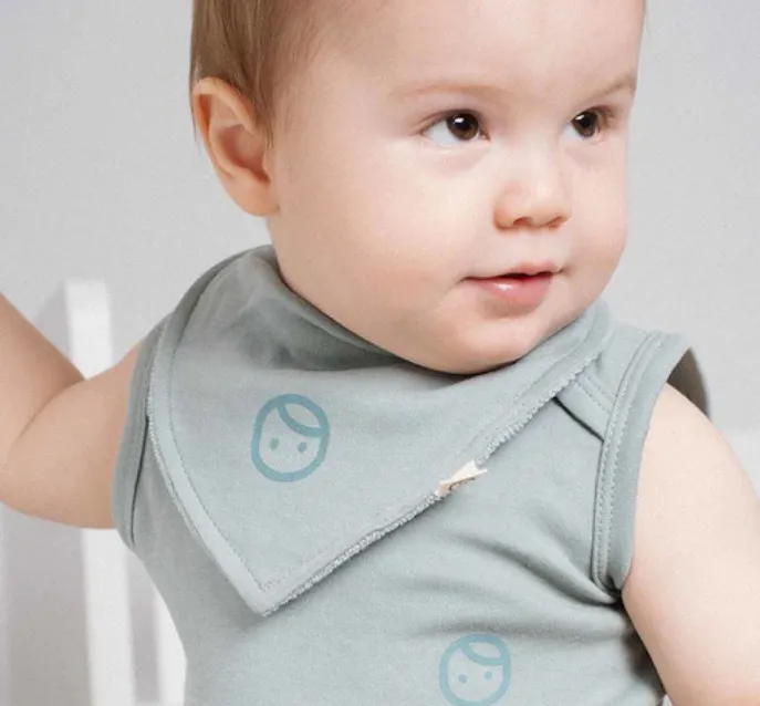 Waterproof Organic  Bandana Bib Bib Green