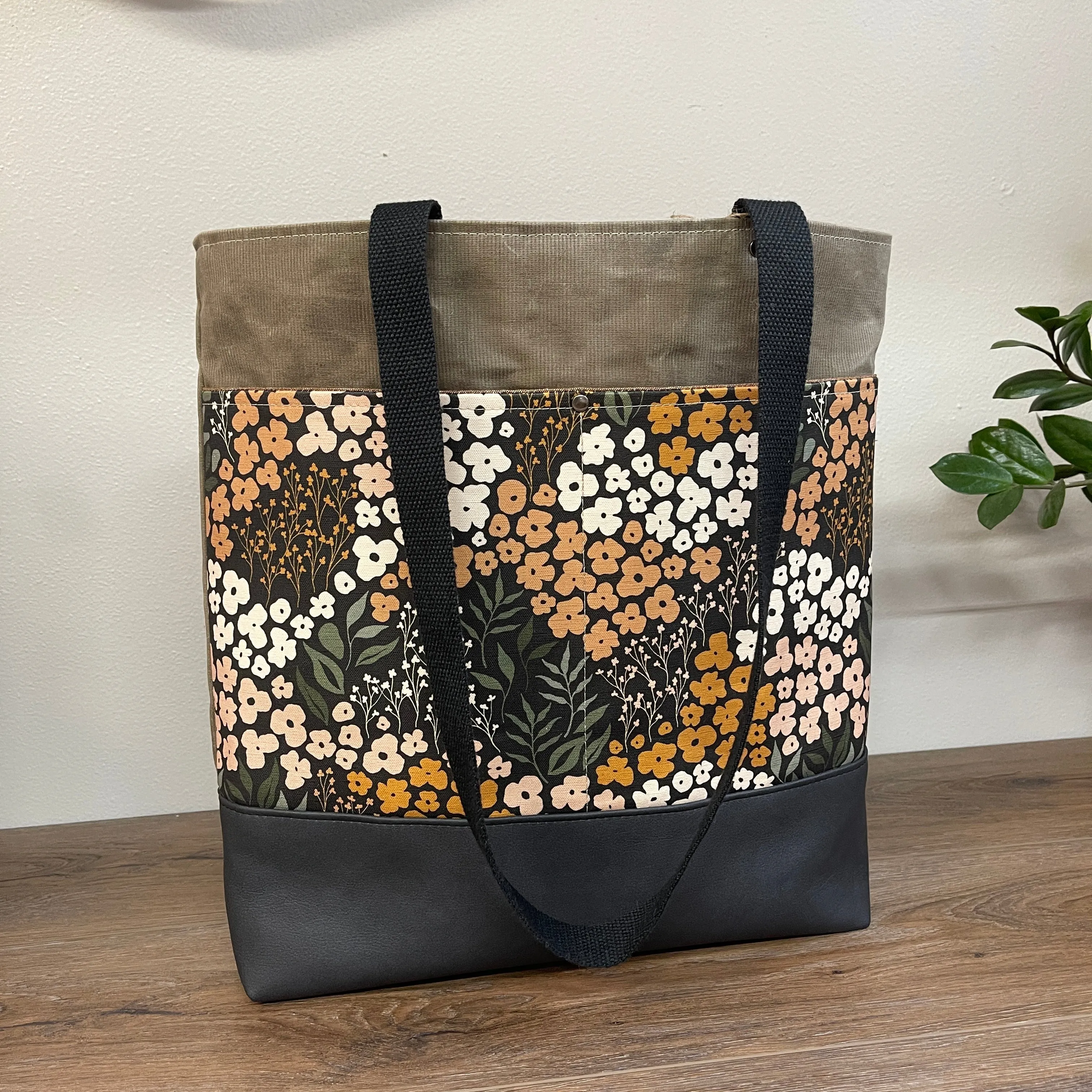 Waxed Corduroy Tote Bag