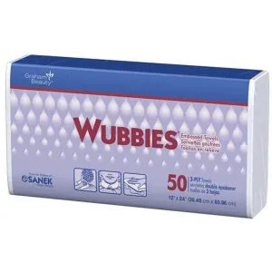 Wubbies All-Purpose Embossed Disposable Towels / 50 Wubbies Per Pack by Graham Beauty