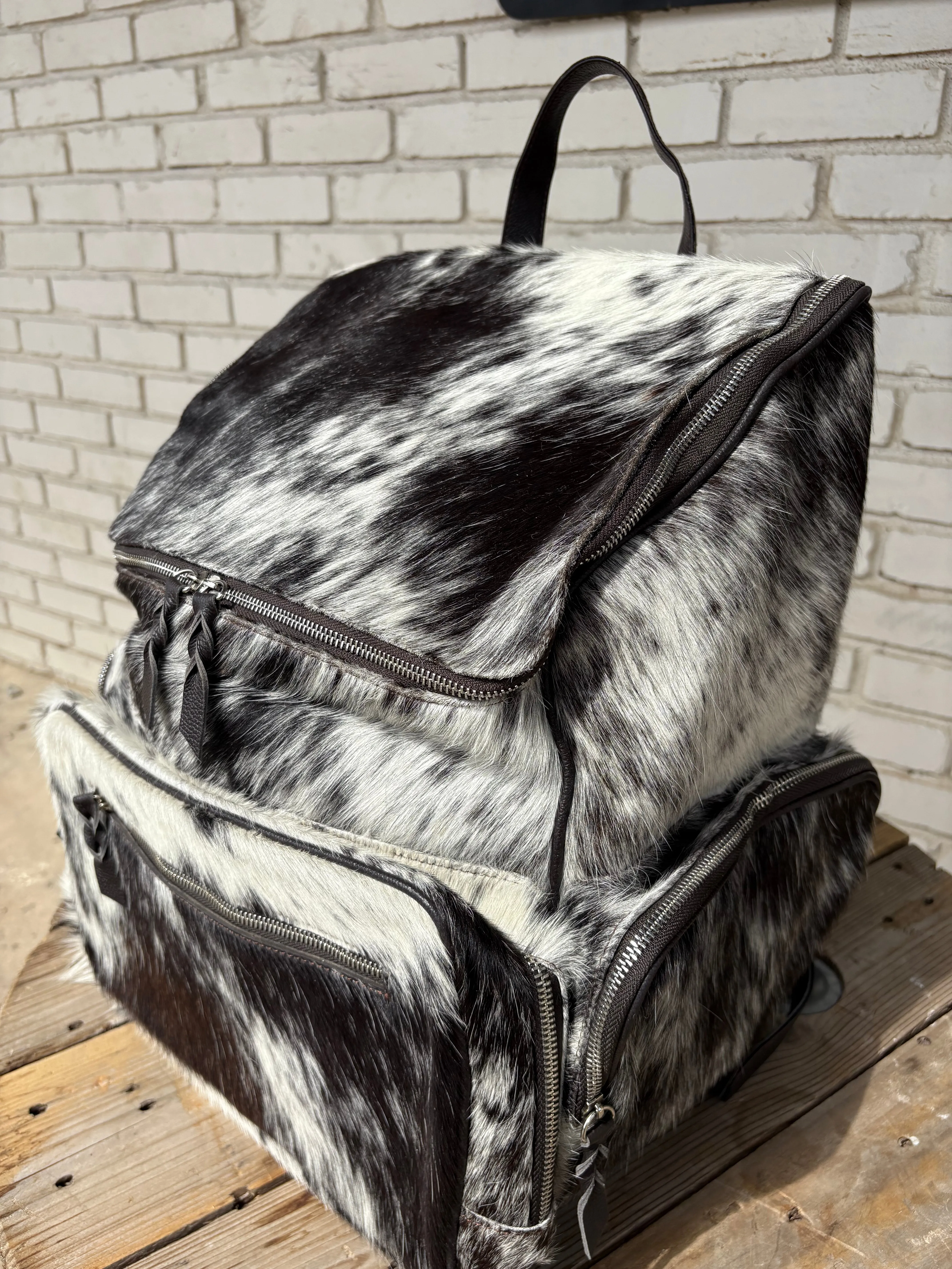 XL Cowhide   Brown Leather Backpack