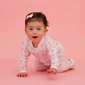 Zipper Footie Bow